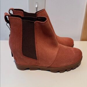 Sorel Terracotta Suede Ankle Boots